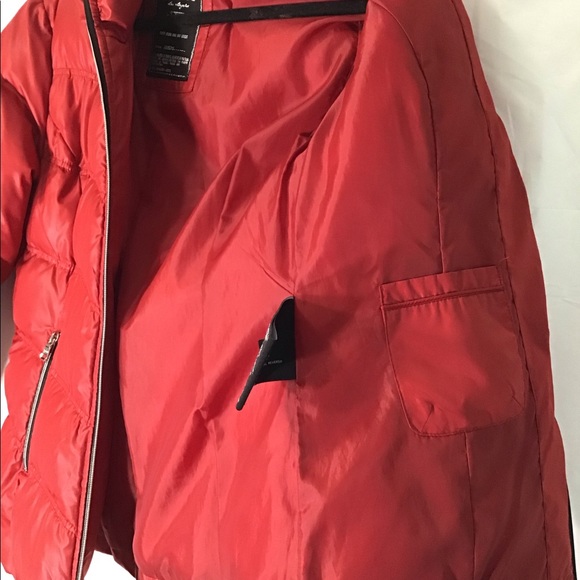 Guess Nylon Red Down Jacket Coat - Picture 10 of 13